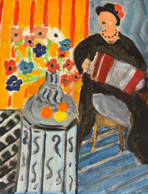 In nummer 156 komt een schilderijtje van Nelly Kemp te staan